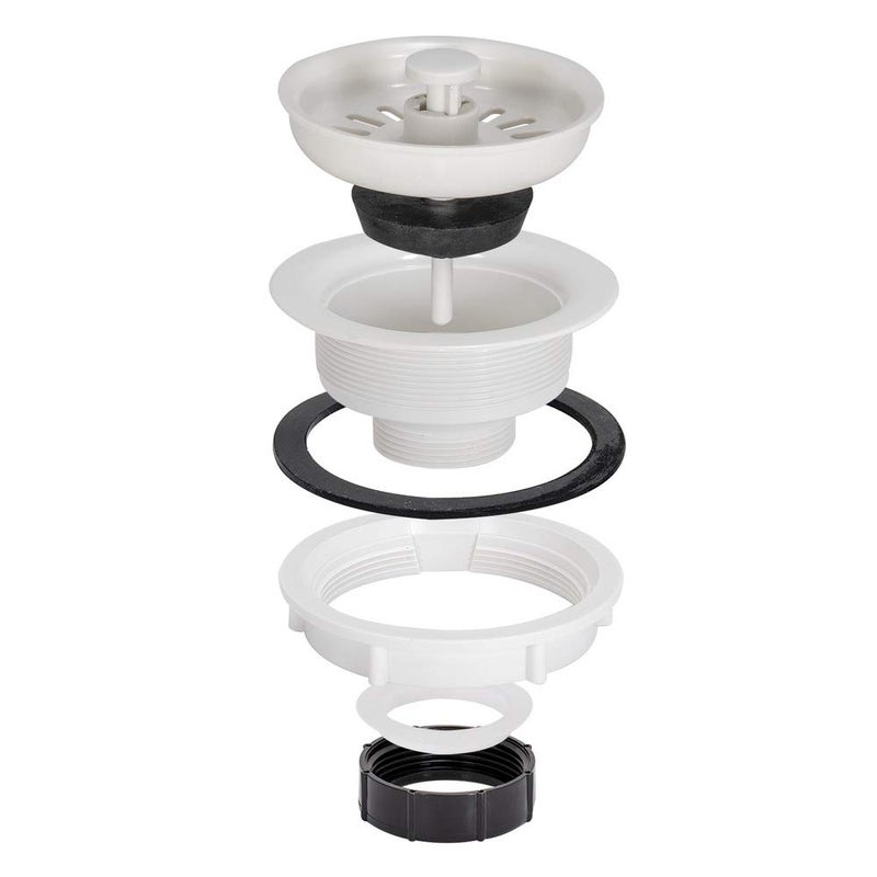 EZ-FLO 30006 Sink Strainer - Economy - Abs Body White - Image 1